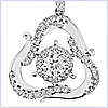 14K White Gold 0.91 ct Diamond Womens Pendant - 24diamonds.com