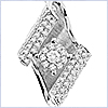 14K White Gold 0.77 ct Diamond Womens Pendant - 24diamonds.com