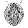 14K White Gold 0.85 ct Diamond Womens Pendant - 24diamonds.com