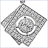 14K White Gold 1.09 ct Diamond Womens Pendant - 24diamonds.com