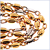 10K Two Tone Gold Mens Link Chain Necklace 31 Inches - 24diamonds.com