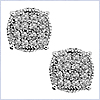 925 Sterling Silver 0.25 ct Diamond Mens Square Stud Earrings - 24diamonds.com