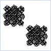 925 Sterling Silver 0.30 ct Diamond Mens Square Stud Earrings - 24diamonds.com