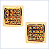 925 Sterling Silver 0.15 ct Diamond Mens Square Stud Earrings - 24diamonds.com