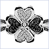 925 Sterling Silver 0.50 ct Diamond Womens Flower Ring - 24diamonds.com