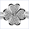 925 Sterling Silver 0.50 ct Diamond Womens Flower Ring - 24diamonds.com