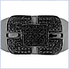925 Sterling Silver 0.75 ct Diamond Mens Black PVD Ring - 24diamonds.com