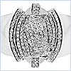 925 Sterling Silver 0.75 ct Diamond Mens Shield Ring - 24diamonds.com