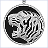14K White Gold 2.22 ct Diamond Womens Tiger Face Pendant - 24diamonds.com