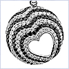 14K White Gold 1.26 ct Diamond Womens Heart Pendant - 24diamonds.com