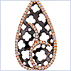 14K Yellow Gold 0.47 ct Diamond Womens Drop Leaf Pendant - 24diamonds.com
