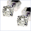 14K White Gold 0.33 ct Diamond Womens Stud Earrings - 24diamonds.com