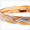 10K Two Tone Gold Womens Bangle Bracelet - 24diamonds.com