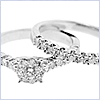 14K White Gold 1.00 ct Diamond Engagement Ring Set - 24diamonds.com