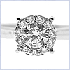 14K White Gold 0.61 ct Diamond Engagement Ring - 24diamonds.com