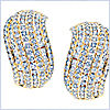 14K Yellow Gold 3.66 ct Diamond Womens Hoop Earrings - 24diamonds.com