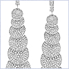14K White Gold 7.79 ct Diamond Womens Dangle Disc Earrings - 24diamonds.com