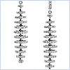 14K White Gold 2.99 ct Diamond Womens Dangle Earrings - 24diamonds.com