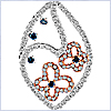 14K Two Tone Gold 0.53 ct Diamond Womens Leaf Pendant - 24diamonds.com