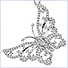 14K White Gold 0.71 ct Diamond Womens Butterfly Pendant - 24diamonds.com