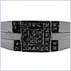 925 Sterling Silver 0.20 ct Diamonds Mens Black Band Ring - 24diamonds.com