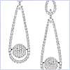 14K White Gold 2.43 ct Diamond Womens Dangle Earrings 2 Inches - 24diamonds.com