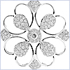 14K White Gold 1.43 ct Diamond Womens Flower Pendant - 24diamonds.com