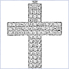 14K White Gold 0.93 ct Diamond Mens Cross Pendant - 24diamonds.com