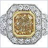 18K White Gold 4.01 ct Yellow Diamond Engagement Ring - 24diamonds.com