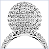 14K White Gold 2.24 ct Diamond Womens Cluster Ring - 24diamonds.com