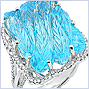 14K White Gold 51.45 ct Designer Topaz Diamond Womens Ring - 24diamonds.com