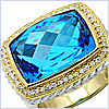 14K Two Tone Gold 20.24 ct Topaz Diamond Womens Ring - 24diamonds.com