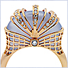 18K Rose Gold 0.30 ct Diamond Quartz Womens Ring - 24diamonds.com
