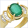 14K Yellow Gold 2.07 ct Emerald Diamond Womens Solitaire Ring - 24diamonds.com