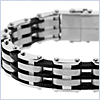 Stainless Steel Mens Link Bracelet 8 1/2 Inches - 24diamonds.com