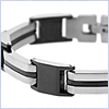 Stainless Steel Mens Link Bracelet 8 3/4 Inches - 24diamonds.com