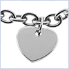 Stainless Steel Womens Heart Bracelet 8 Inches - 24diamonds.com