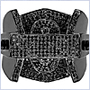 925 Sterling Silver 1.35 ct Diamond Mens Black Ring - 24diamonds.com