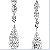 14K White Gold 1.69 ct Diamond Womens Dangling Drop Earrings - 24diamonds.com