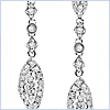 14K White Gold 0.90 ct Diamond Womens Dangling Drop Earrings - 24diamonds.com