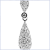 14K White Gold 1.10 ct Diamond Womens Drop Pendant - 24diamonds.com