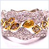 14K White Gold 2.78 ct Natural Fancy Diamond Womens Band Ring - 24diamonds.com