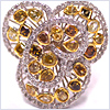 14K White Gold 5.29 ct Natural Fancy Diamond Womens Flower Ring - 24diamonds.com