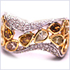 14K White Gold 2.86 ct Natural Fancy Diamond Womens Band Ring - 24diamonds.com