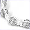 Stainless Steel 23.00 ct Diamond Bead Ball Bracelet - 24diamonds.com
