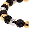 14K Gold 10.50 ct Black Diamond Bead Ball Bracelet 9 Inches - 24diamonds.com