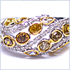 14K White Gold 2.32 ct Natural Fancy Diamond Womens Band Ring - 24diamonds.com