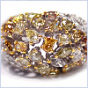 14K White Gold 6.53 ct Natural Fancy Diamond Womens Dome Ring - 24diamonds.com