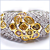 14K White Gold 2.55 ct Natural Fancy Diamond Womens Band Ring - 24diamonds.com