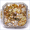 14K White Gold 5.15 ct Natural Fancy Diamond Womens Signet Ring - 24diamonds.com